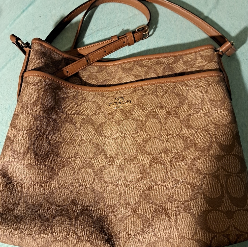 Authentic Coach Signature File Bag